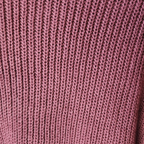 Urban Heritage Cowl Neck Cropped Knit 3/4 Zip Pullover Sweater (NWOT) - Picture 6 of 7